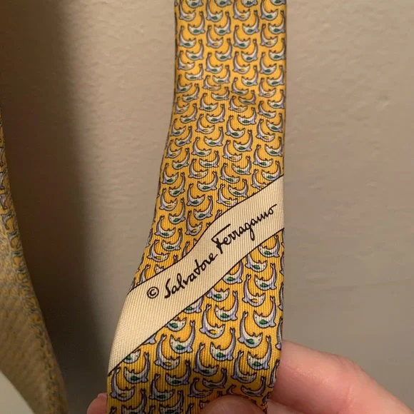 Salvatore Ferragamo Silk Dolphin Tie - Picture 4 of 5